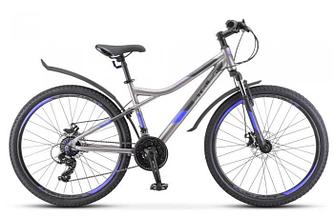 Велосипед 26 Stels Navigator 610 MD V050 (рама 16) (ALU рама) Антрацитовый/синий, LU091645