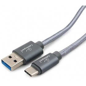 Cablexpert Кабель USB 3.0 CC-P-USBC03Gy-1.8M AM/Type-C, серия Platinum, длина 1.8м, титан, блистер - фото 1 - id-p212717089