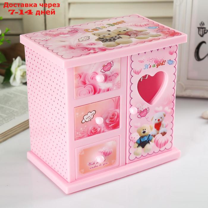 Шкатулка музыкальная "Розовый шкафчик с сюрпризами" - фото 1 - id-p212674455