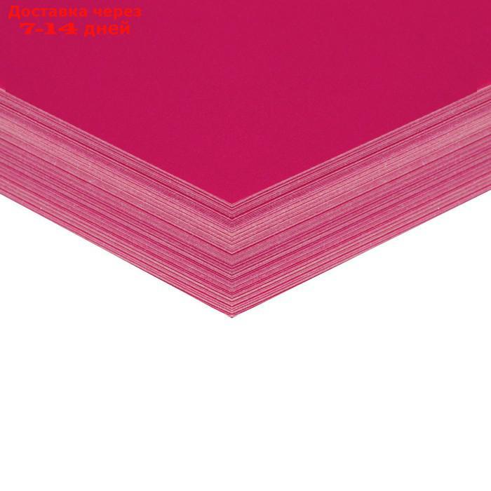 Бумага А4, 100 листов, 80 г/м, самоклеящаяся, флуоресцентная, ярко-розовая - фото 2 - id-p212676847