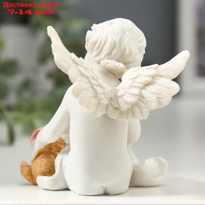 Сувенир полистоун "Белоснежный ангел с цветным кроликом" 6,8х6,5х6 см - фото 4 - id-p212676992