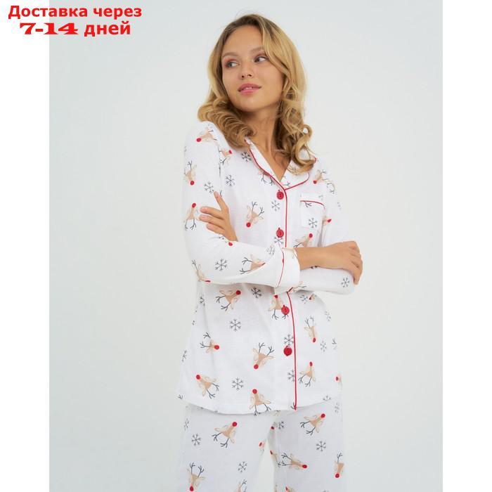 Пижама женская (рубашка и брюки) KAFTAN "Deers" р.52-54 - фото 3 - id-p212677160