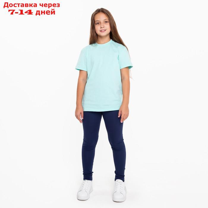 Леггинсы (термо) для девочки, цвет синий/меланж, рост 134 см - фото 2 - id-p212676162