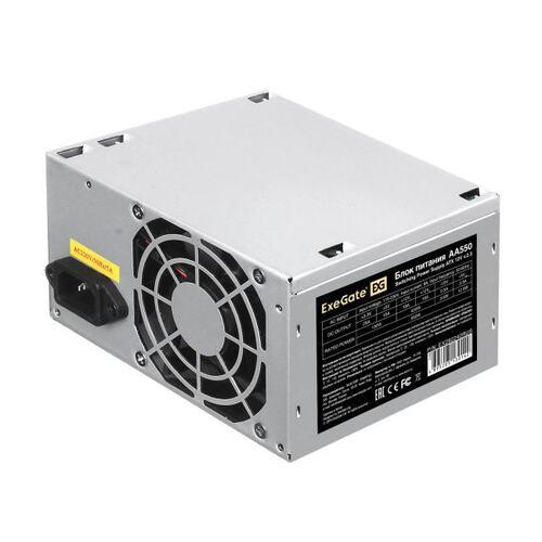 Блок питания 550W ExeGate AA550 (ATX, 8cm fan, 24pin, 4pin, 2xSATA, IDE, кабель 220V в комплекте) - фото 1 - id-p212721588