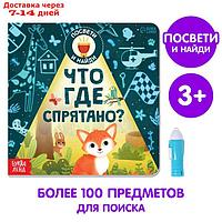 Книга с фонариком "Что где спрятано?", 24 стр.