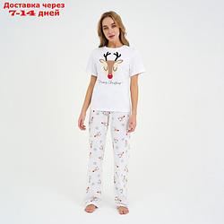 Пижама женская (футболка и брюки) KAFTAN "Deers" р.52-54