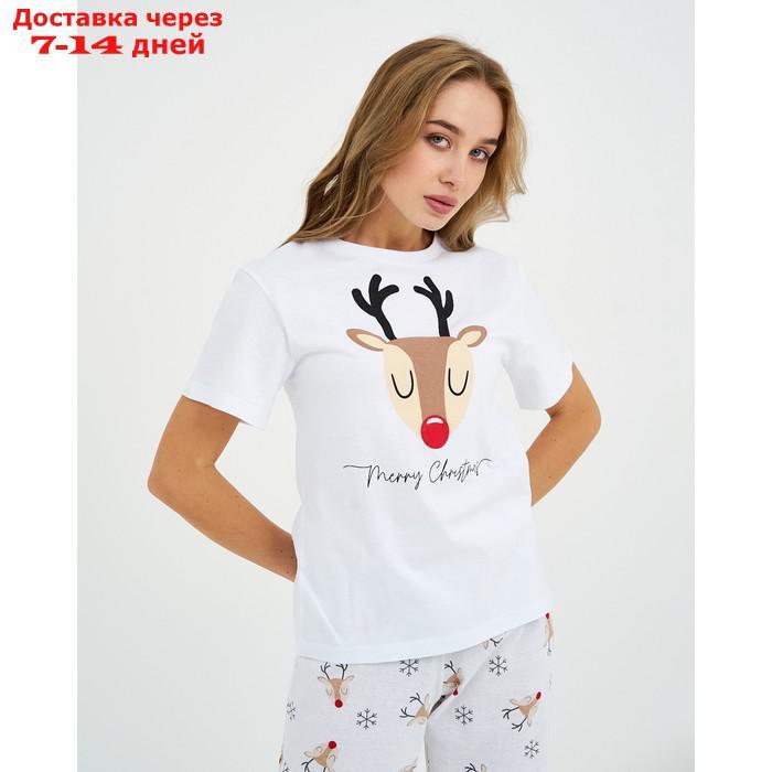 Пижама женская (футболка и брюки) KAFTAN "Deers" р.52-54 - фото 5 - id-p212677396