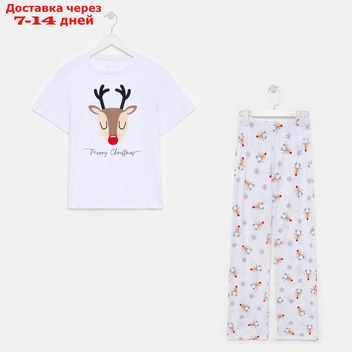 Пижама женская (футболка и брюки) KAFTAN "Deers" р.52-54 - фото 10 - id-p212677396