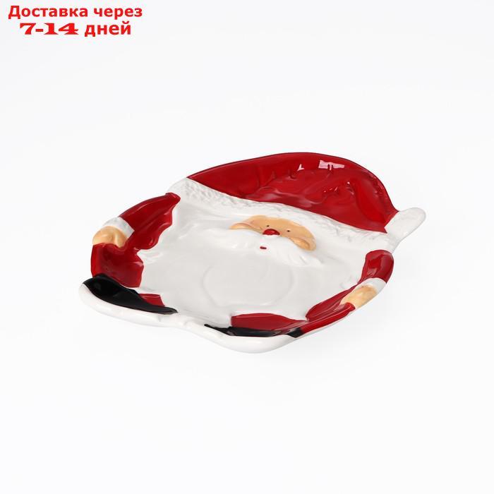 Блюдо Доляна "Дедушка Мороз", 19,5×17×2,5 см - фото 2 - id-p212675469