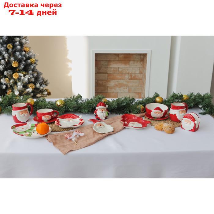 Блюдо Доляна "Дедушка Мороз", 19,5×17×2,5 см - фото 6 - id-p212675469