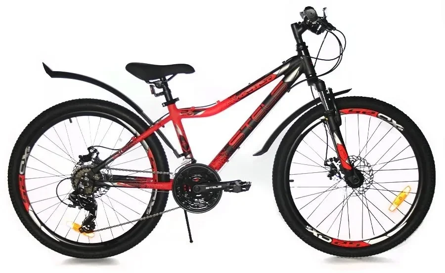 Stels Navigator 450 MD V030 24" черный/красный подростковый велосипед - фото 1 - id-p212764584