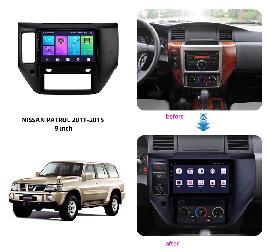 Штатная магнитола в стиле Carmedia Nissan PATROL 2004-2010 Android 10 (4/64Gb)