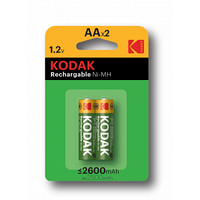 Кодак Аккумуляторы NiMH (никель-металлгидридные) Kodak HR6-2BL 2600mAh [KAAHR-2/2600mAh] (40/320/12800)