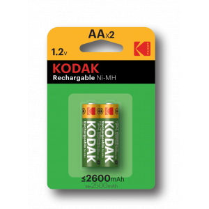 Кодак Аккумуляторы NiMH (никель-металлгидридные) Kodak HR6-2BL 2600mAh [KAAHR-2/2600mAh] (40/320/12800) - фото 1 - id-p212771284