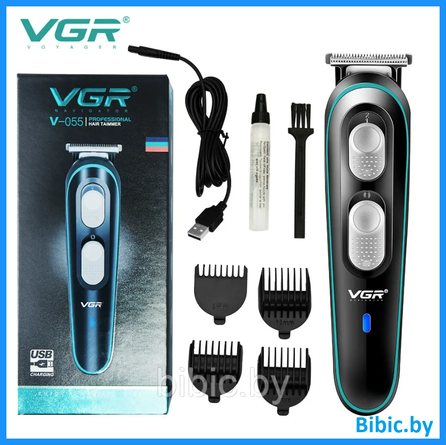 Электрическая машинка триммер для стрижки волос, бороды, бритья VGR V-055, мужская электро бритва - фото 1 - id-p212776108