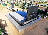 ДВОЙНОЙ ГРАНИТНЫЙ ПАМЯТНИК С ГРАНИЧНЫМ ГРАНИТОМ, фото 3