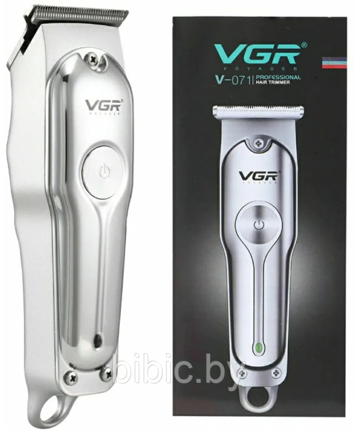 Беспроводная электрическая машинка триммер для стрижки волос, бороды, бритья VGR V-071, мужская электро бритва - фото 4 - id-p212776262