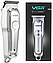 Беспроводная электрическая машинка триммер для стрижки волос, бороды, бритья VGR V-071, мужская электро бритва, фото 4
