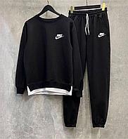 Костюм спортивный Nike штаны и байка / хлопковые. Размеры: 46.48,50,52,54,56 Чёрный