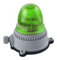 Техэнерго Сигнальный маяк зеленый OVOPG9FMT12240DA4, 12/240В AC/DC, лампа ксенон Ba15d, (постоянного