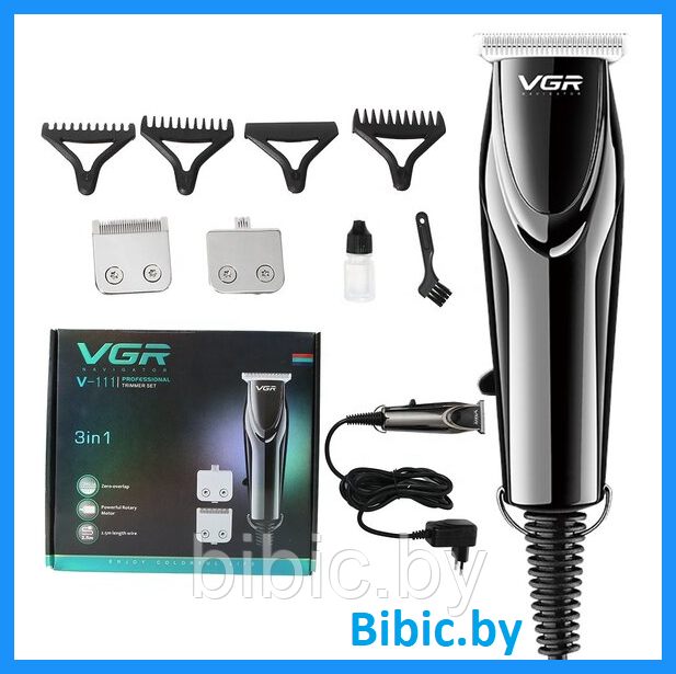 Электрическая машинка триммер для стрижки волос, бороды, бритья VGR V-111, мужская электро бритва