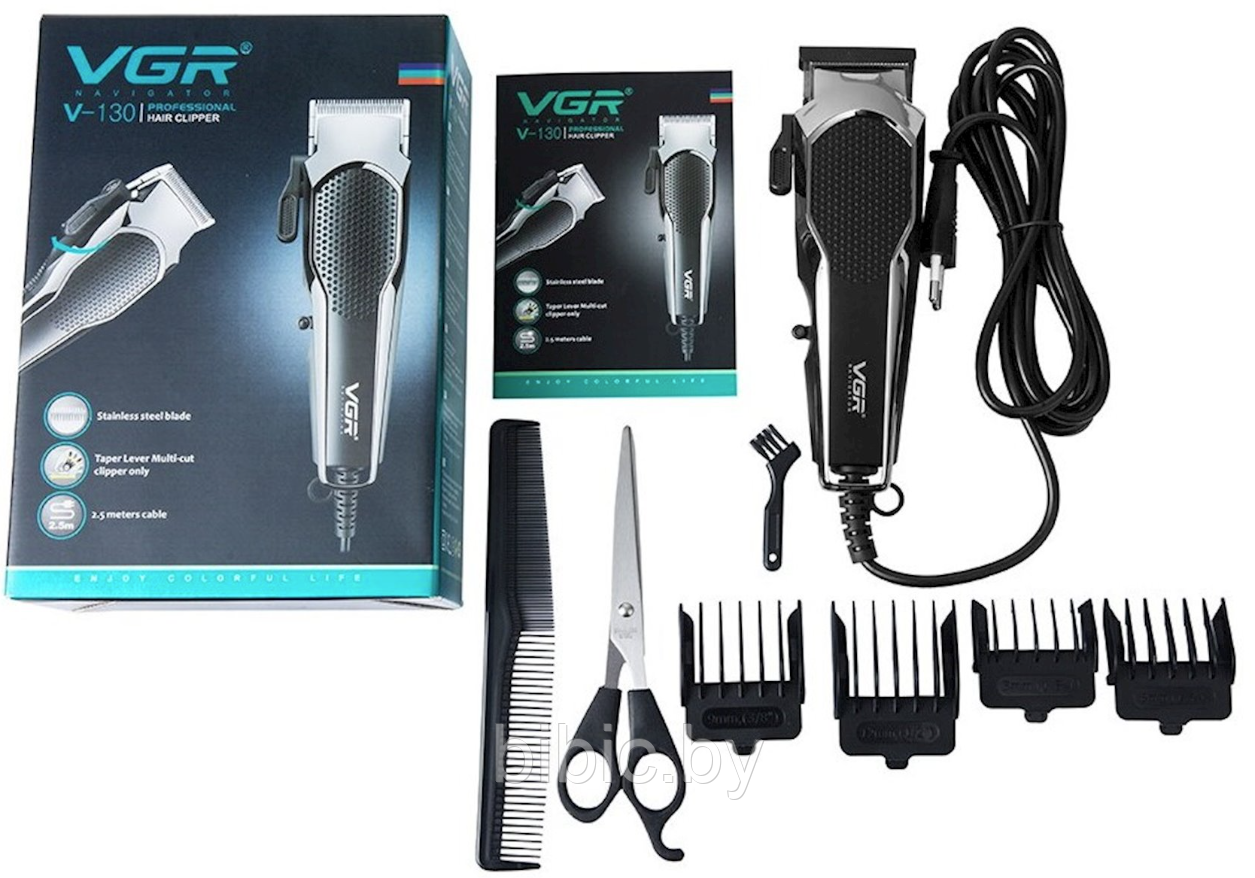 Электрическая машинка триммер для стрижки волос, бритья бороды VGR V-130, мужская электро бритва - фото 2 - id-p212777849