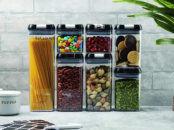 Набор контейнеров для хранения 7 шт. FOOD STORAGE CONTAINER SET / Органайзер для хранения продуктов - фото 3 - id-p212777899