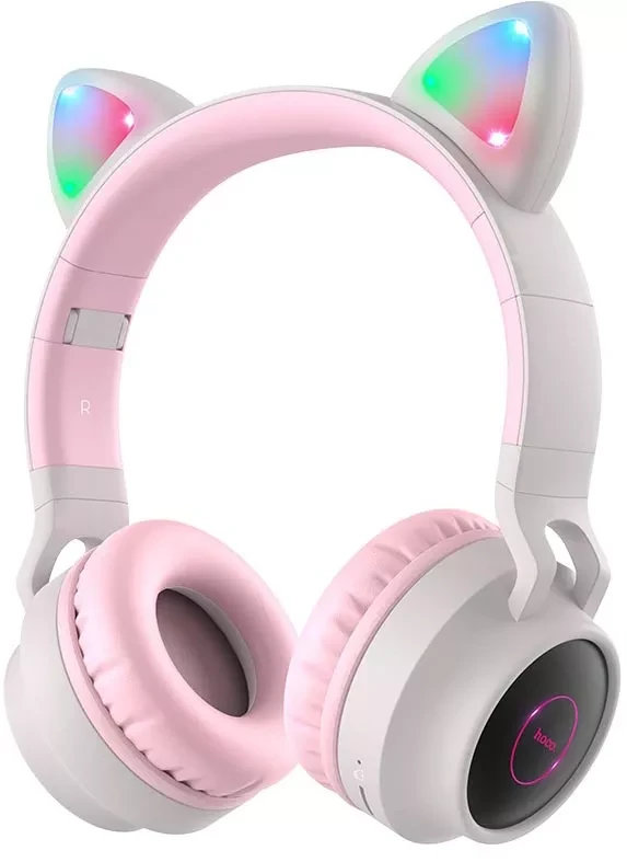 Наушники W27 Cat ear wireless headphones серый hoco. - фото 1 - id-p212782829