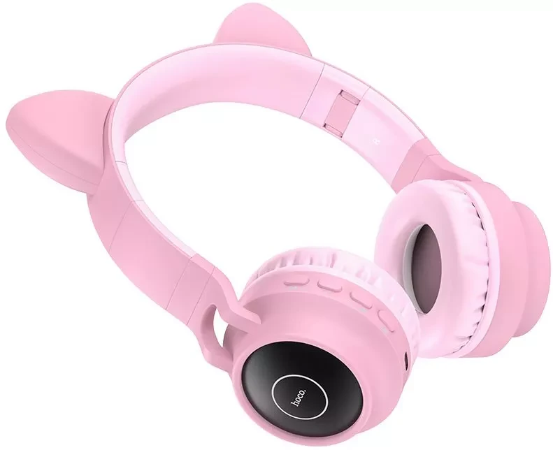 Наушники W27 Cat ear wireless headphones розовый hoco. - фото 2 - id-p212782830