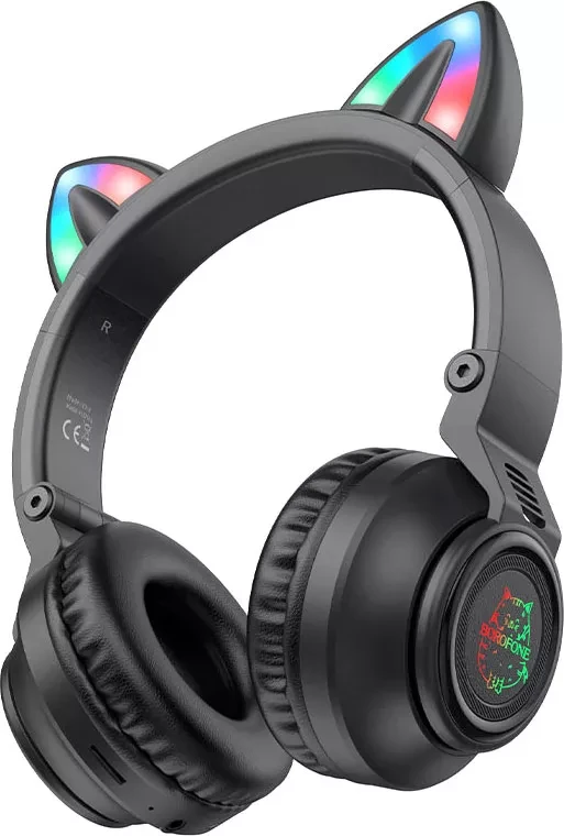Наушники BO18 Cat ear BT headphones черный BOROFONE - фото 1 - id-p212783012