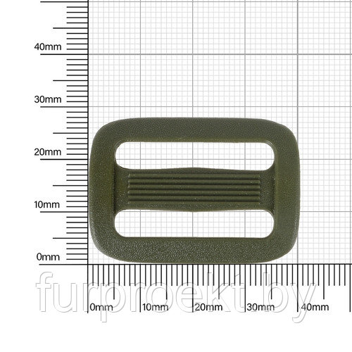 Пряжка 30 мм 2-х щелевая ДЩ30 хаки ацеталь (Б)