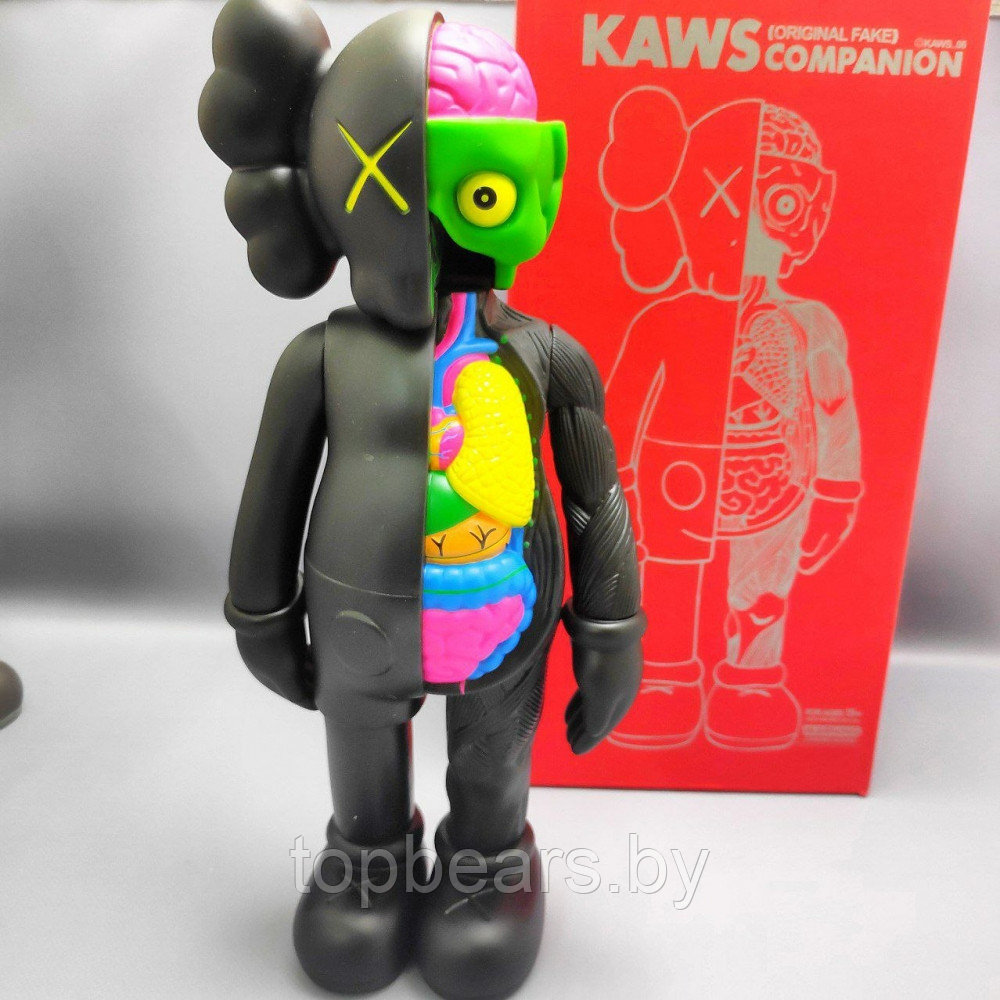 Kaws Dissected Black Игрушка 40 см - фото 2 - id-p179745388