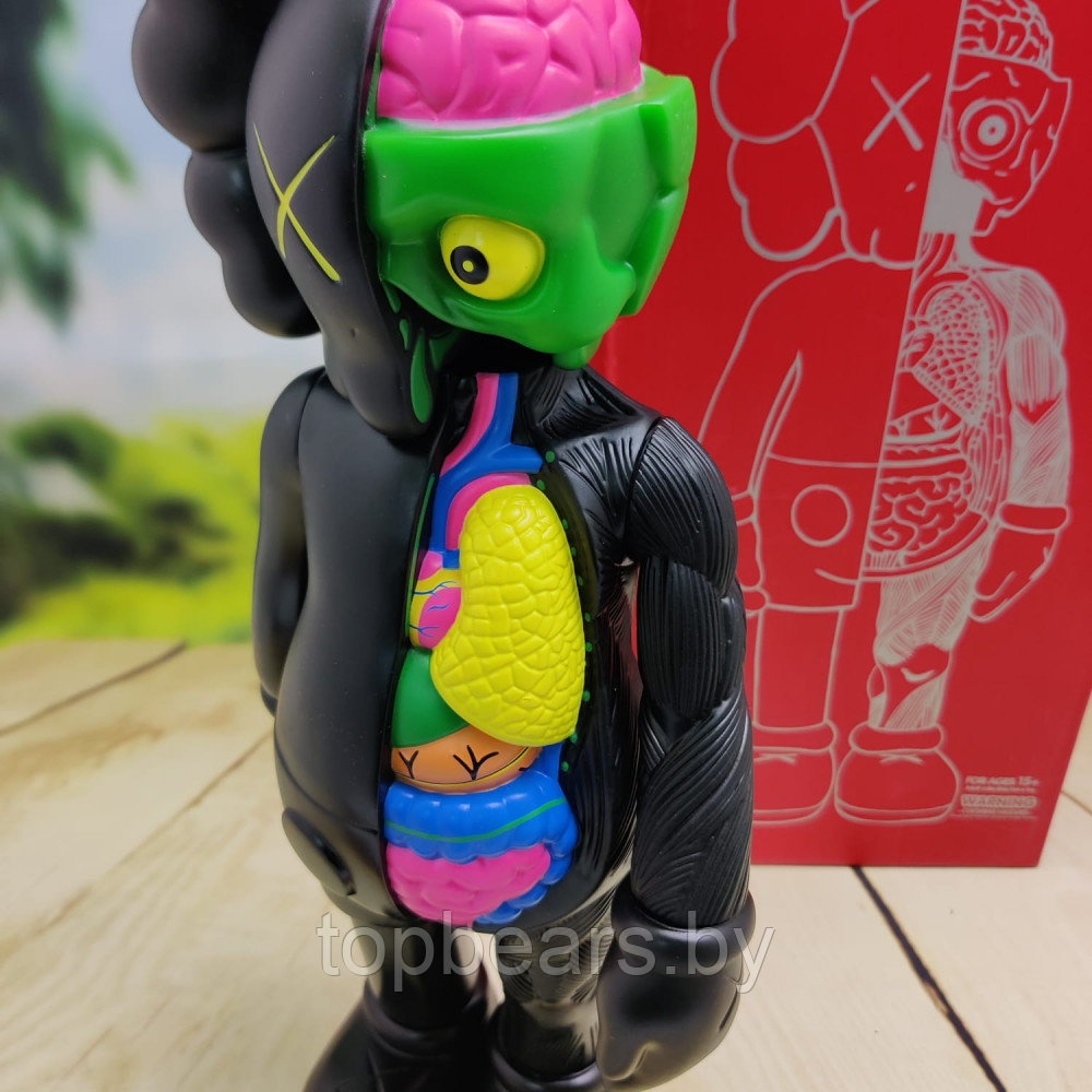 Kaws Dissected Black Игрушка 40 см - фото 3 - id-p179745388