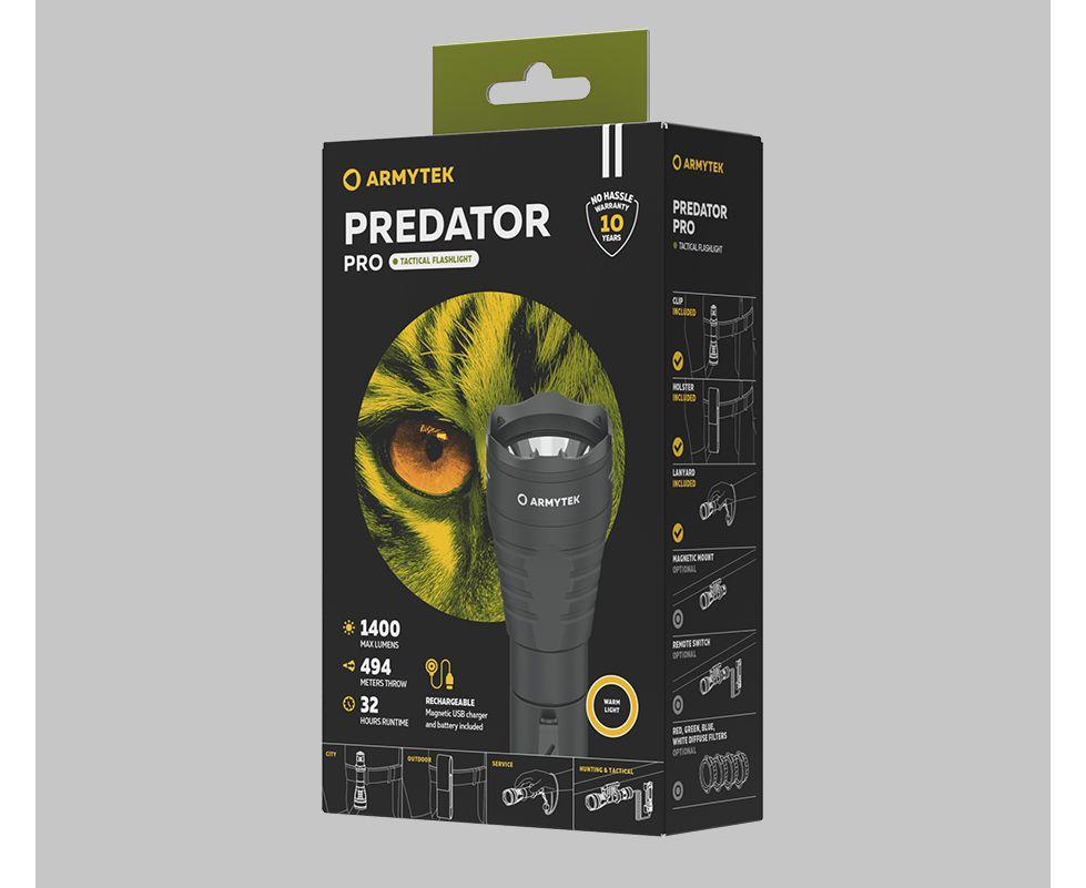 Фонарь Armytek Predator Pro Magnet USB Теплый - фото 3 - id-p212784668