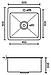 Мойка для кухни из нержавеющей стали с сифоном врезная в столешницу квадратная нержавейка GFFRANK 50502, фото 3