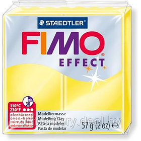 Паста для лепки FIMO Effect полупрозрачная, 57гр (8020-104 жёлтый полупрозрачный)