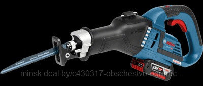 Bosch GSA 18V-32 Professional (0.601.6A8.106), Аккумуляторная сабельная пила, 18В/5,0 Ач х 2 шт, 32 мм, L-boxx - фото 1 - id-p212788675