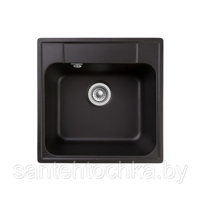Мойка кухонная GRANFEST QUARZ GF-Z48 (черный) - фото 1 - id-p212790466