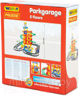 Паркинг игрушечный Полесье 5-уровневый с дорогой и автомобилями / 38104 - фото 7 - id-p212791414