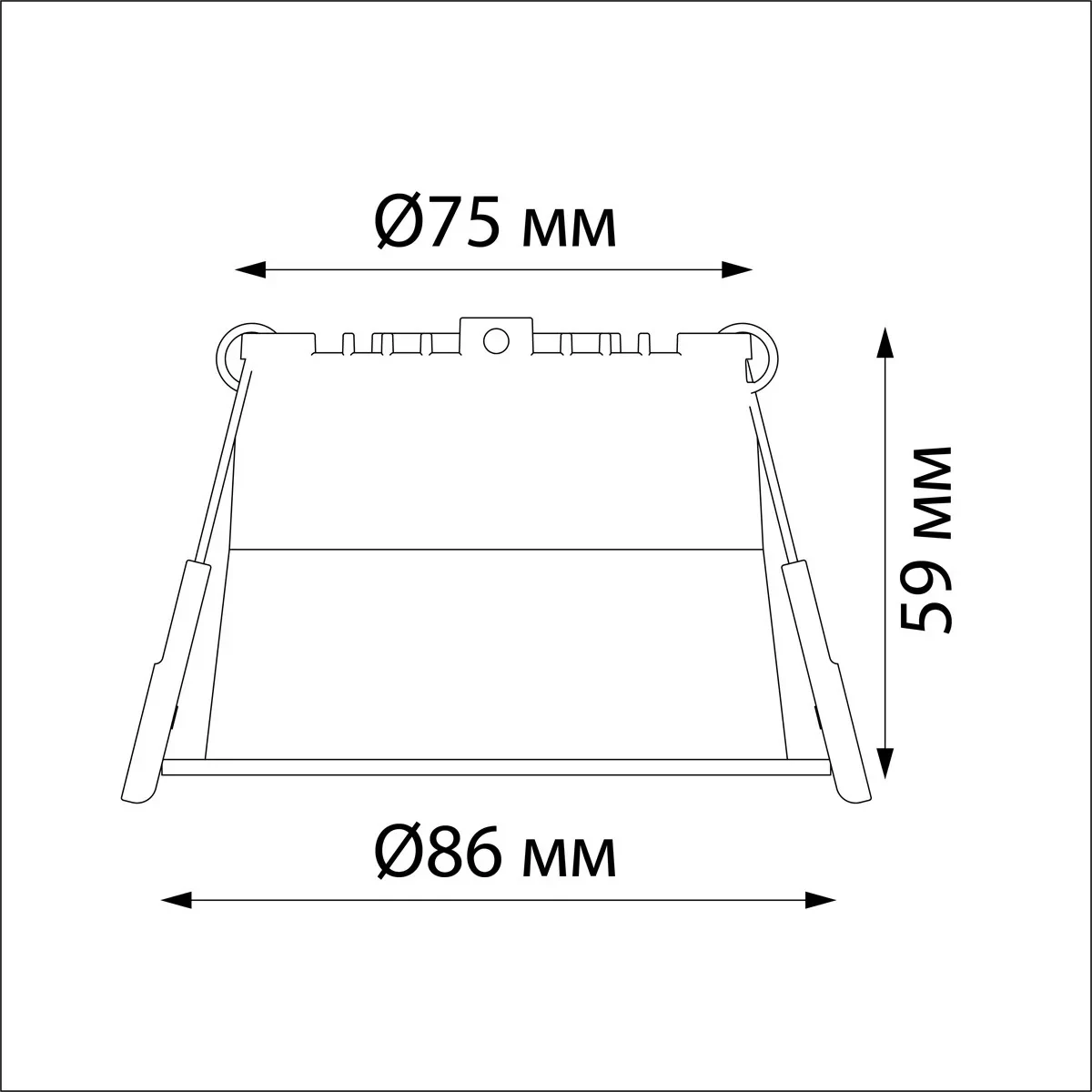 Vulcan 8W 3000K Светильник встраиваемый, черный - фото 3 - id-p204170020