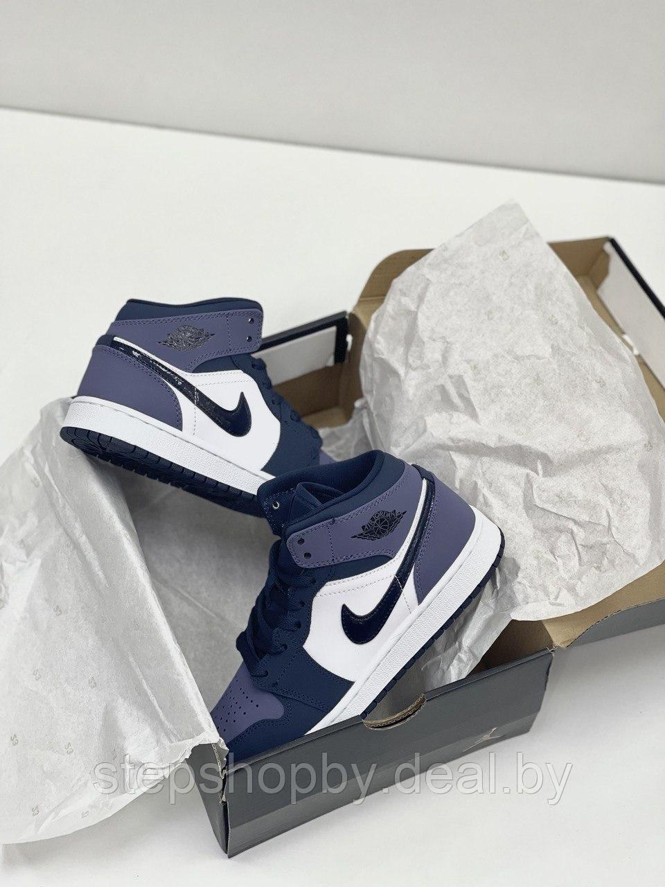 Кроссовки Nike Jordan 1 Mid Obsidian Sanded Purple - фото 2 - id-p212910388