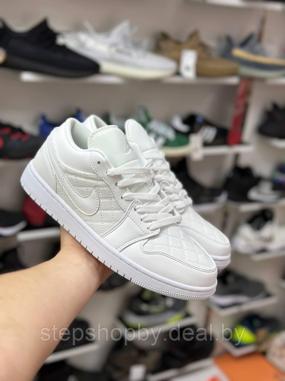 Кроссовки Nike Air Jordan 1 Low Quilted White - фото 2 - id-p212910441