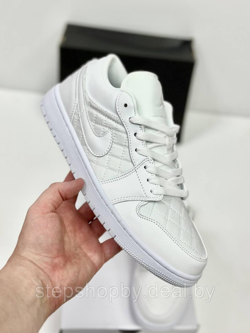 Кроссовки Nike Air Jordan 1 Low Quilted White - фото 1 - id-p212910441