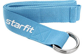 Ремень для йоги STARFIT Core 180 см,синий пастель , YB-100-BL