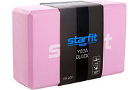 Блок для йоги STARFIT Core, 22,5х15х8 см, розовый пастель , YB-200-PI