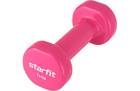 Гантели виниловые 1 кг x 2 шт, STARFIT (розовый) ,DB-101-1-PI