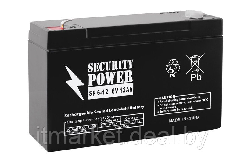 Аккумулятор для ИБП Security Power SP 6-12 F1 - фото 1 - id-p212948752