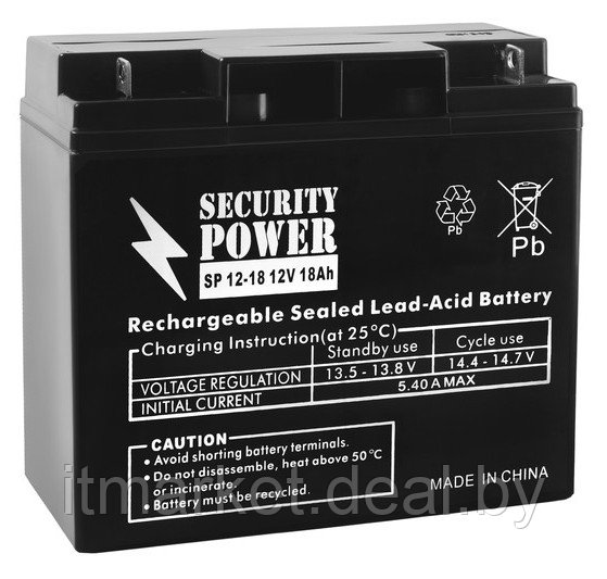 Аккумулятор для ИБП Security Power SP 12-18 - фото 1 - id-p212948754