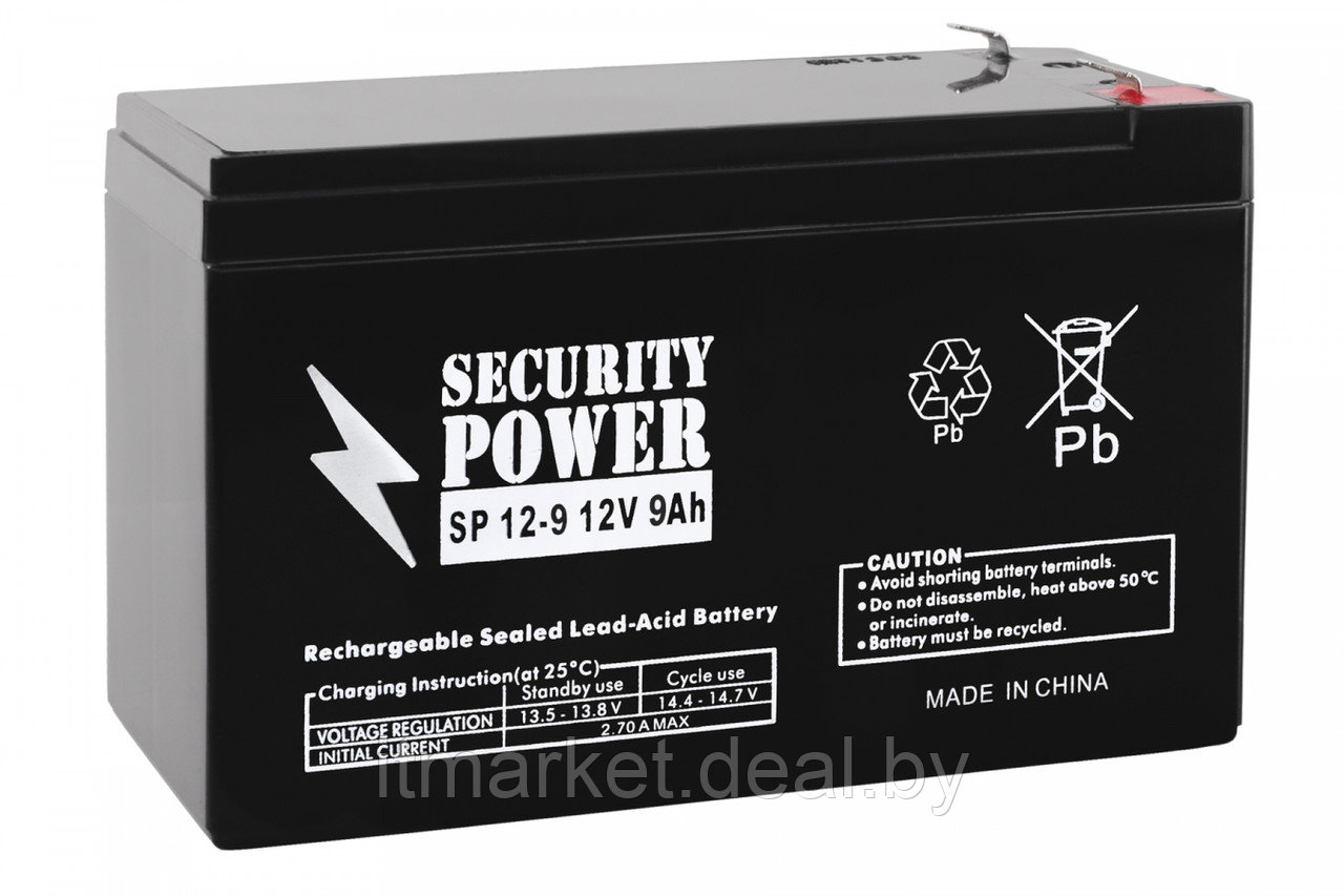 Аккумулятор для ИБП Security Power SP 12-9 F1 - фото 1 - id-p212948755
