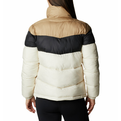 Куртка утепленная женская Columbia Puffect Color Blocked Jacket молочный - фото 4 - id-p212948883